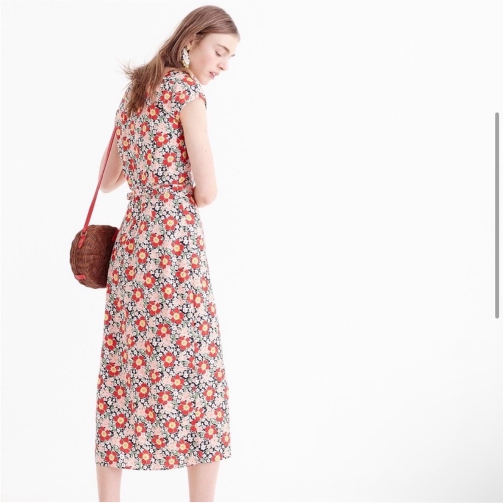 J Crew Mercantile Seventies Floral Easy Wrap Dress Size XSMALL - Picture 3 of 14